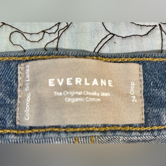 EVERLANE The Original Cheeky® Jean Ankle Cropped  Organic Cotton Jeans Sz 24 - Picture 9 of 11